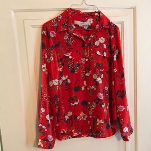 Ann Taylor LOFT Floral Blouse XXSP NWT